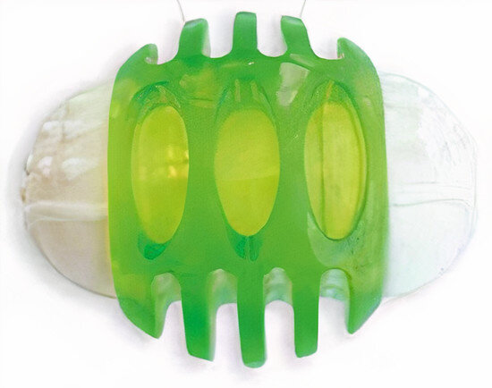 piepspeelgoed Bal 6,7 cm elastomeer groen