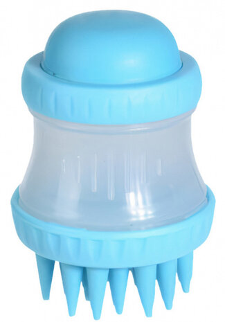 hondenborstel 5 x 15 cm rubber blauw