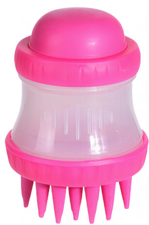 hondenborstel 5 x 15 cm rubber roze