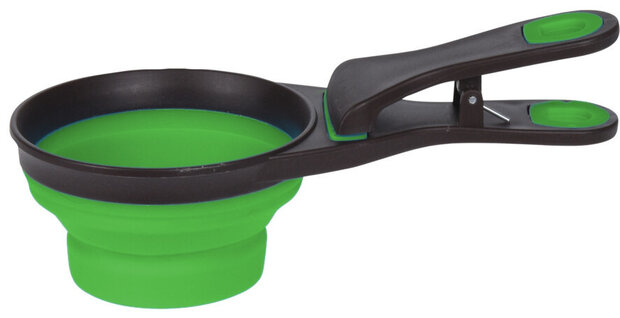 voerschep 473 ml siliconen groen/zwart
