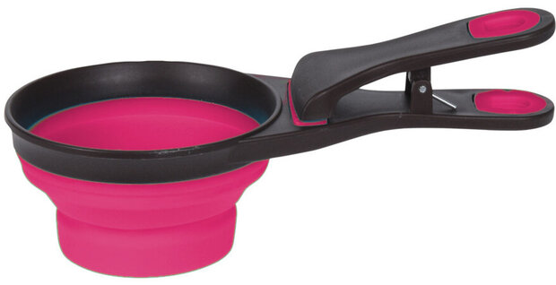 voerschep 473 ml siliconen roze/zwart