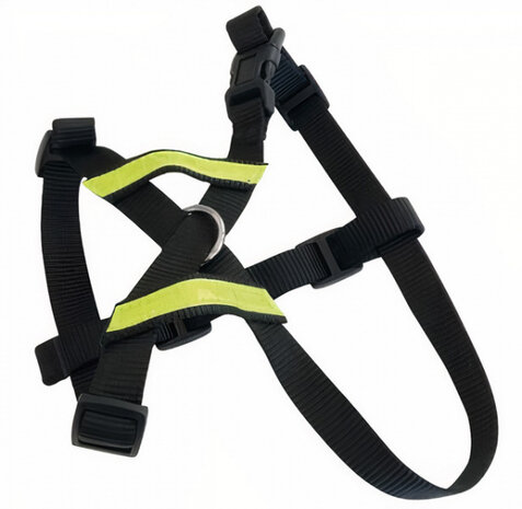 hondentuigje auto 38-56 x 2 cm nylon zwart