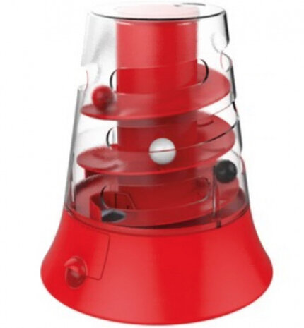 kattenspeeltje Vortex 19,7 x 22 cm rood