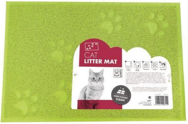 krabmat katten Footprint 30 x 40 cm karton groen