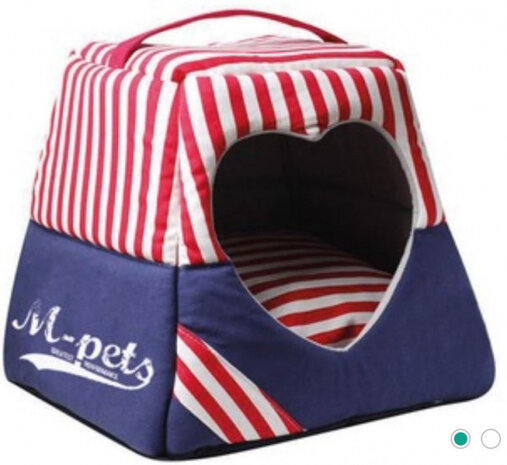 kattenhuis Kyoto Tipi 38 x 34 cm textiel blauw/rood