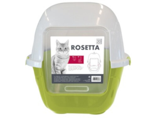 kattenbak Rosetta 50 x 42,4 x 44,5 cm groen/wit