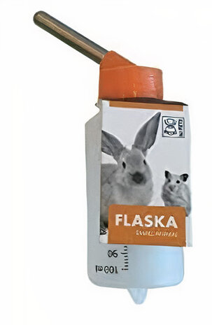 kooifles Flaska knaagdier 100 ml transparant/oranje