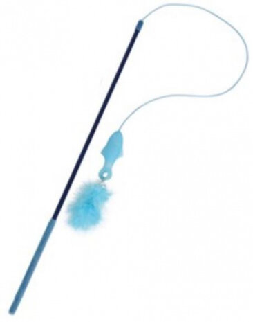 speelhengel vis Dinah 43 cm hout blauw