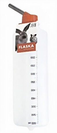 kooifles Flaska knaagdier 600 ml rvs oranje