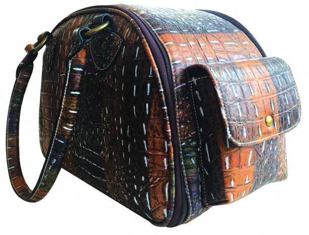draagtas hond/kat 38 x 21 x 28 cm imitatieleer bruin