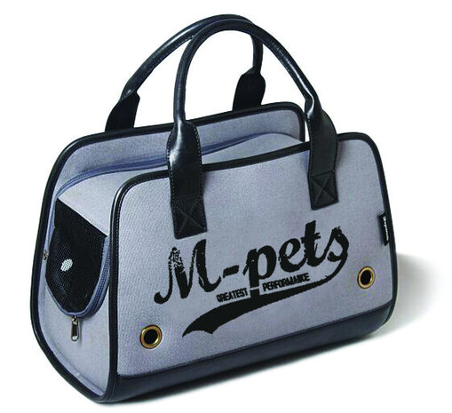 draagtas hond/kat 40 x 20 x 28 cm polyester grijs