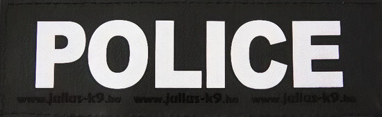 label Police powerharnas nylon zwart/wit maat S