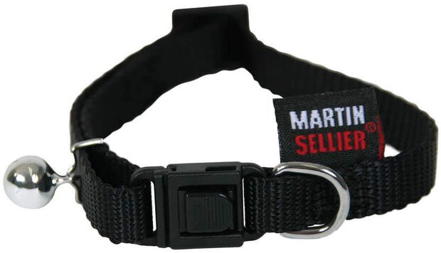kattenklikhalsband 20-30 x 1 cm nylon zwart