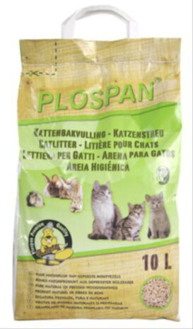 kattenbakvulling 10 liter hout naturel