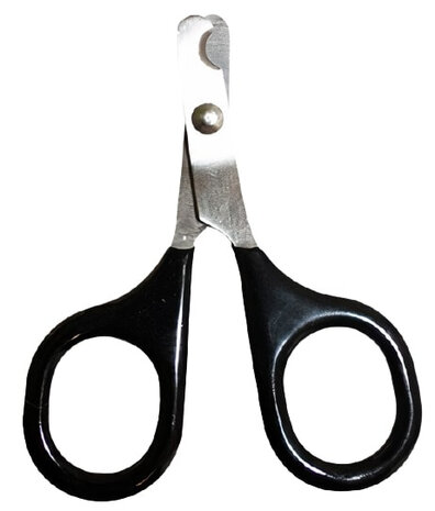 nagelschaartje reptiel 8,5 cm staal zwart/grijs