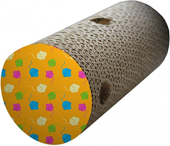 krabspeelgoed Claw n&#039; Roll 20 x 9 x 9 cm karton beige