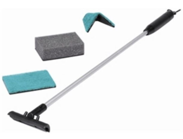 glasreiniging set Cleany 4 in 1 grijs/blauw 4-delig