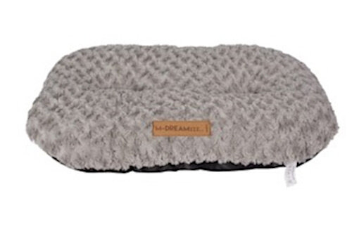 hondenkussen 88 x 58 cm polyester/pluche grijs
