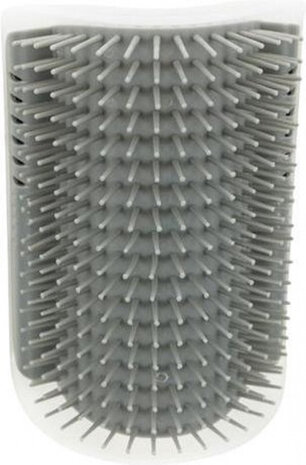 massageborstel hoek 13 x 8 cm rubber grijs