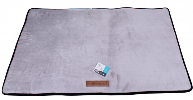 hondenmat scilly anti-slip 40 x 26 cm microfiber grijs