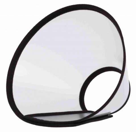 beschermkraag klittenband 25-32 cm transparant/zwart
