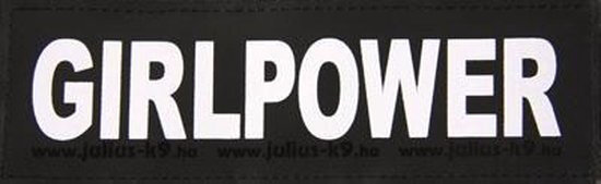 label powerharnas/tuig Girlpower 11 cm zwart maat S