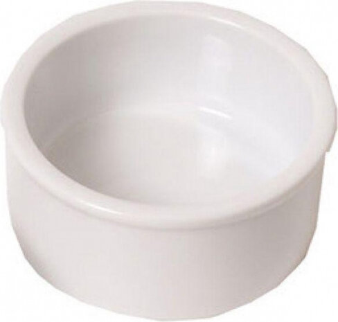 voer- en drinkbak 11 cm keramiek wit