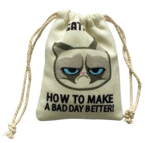 kattenkruid zak 5 cm jute beige