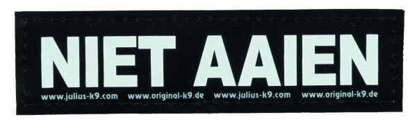 label powerharnas/tuig Niet aaien 16 cm maat L