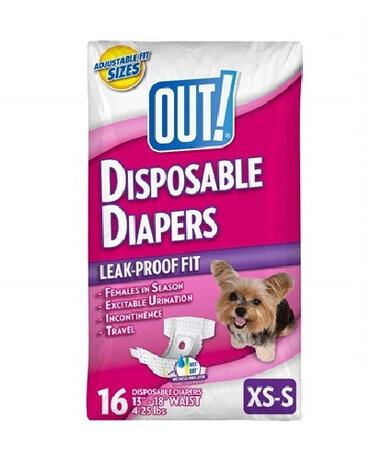 hondenluiers microfiber wit maat XS/S 16 stuks