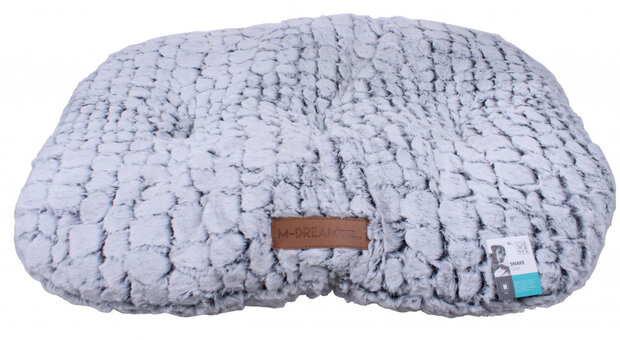 dierenkussen snake 90x60 cm microfiber wit