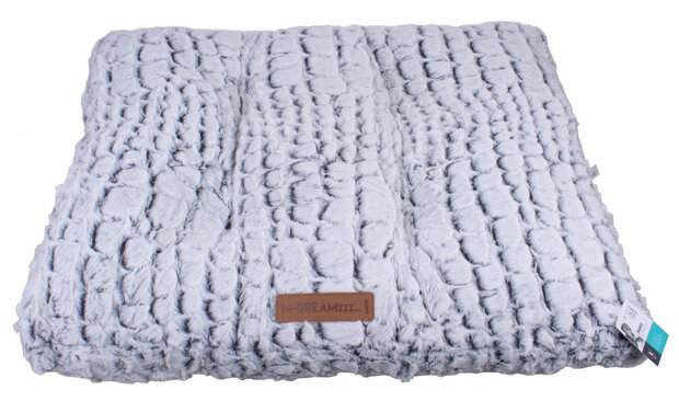 dierenkussen snake 118x75 cm microfiber wit