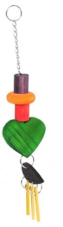 vogelspeelgoed 41 x 7 x 5 cm acryl/touw/hout/metaal