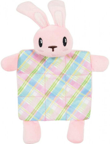 puppyspeelgoed Konijn Plush 17,5 cm pluche roze