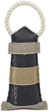 trekknuffel Vuurtoren 29 cm polyester grijs/blauw