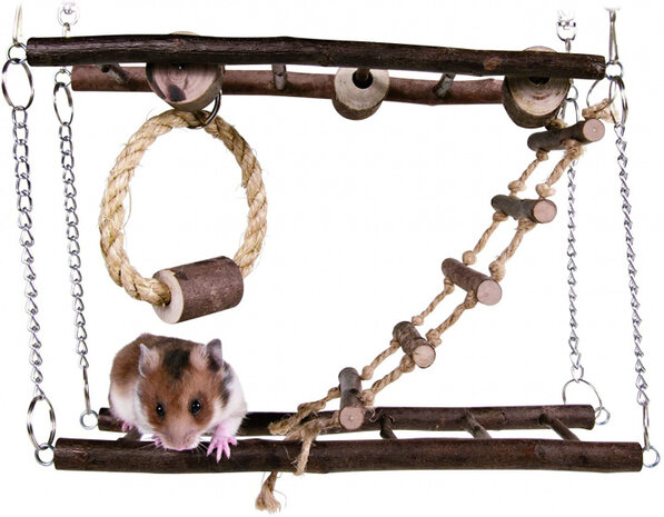 hangbrug Natural Living 27 x 17 cm hout bruin
