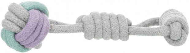 hondentrektouw 23 x 6 x 6 cm katoen/polyester grijs