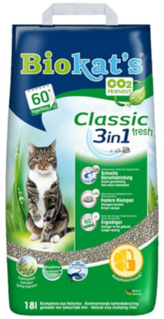 kattenbakvulling Fresh 18 liter klei zwart