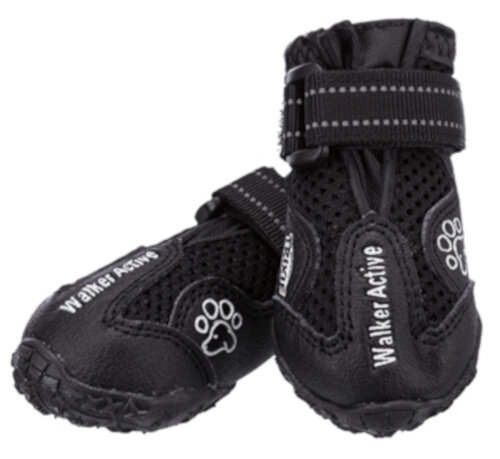 hondenschoenen Walker Active mesh zwart mt M-L 2 stuks