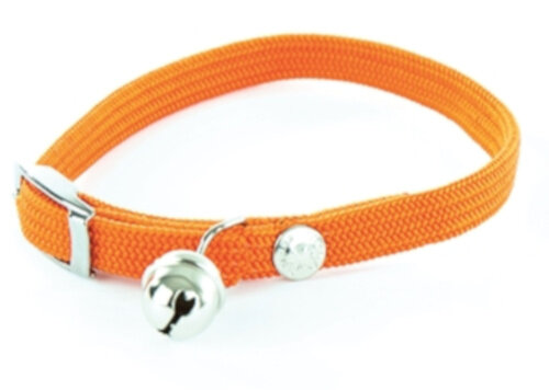 kattenhalsband elastisch 30 x 1 cm nylon oranje