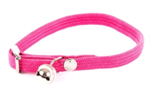 kattenhalsband elastisch 30 x 1 cm nylon roze