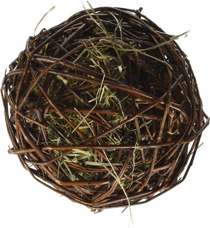hooibal 14 cm hout bruin