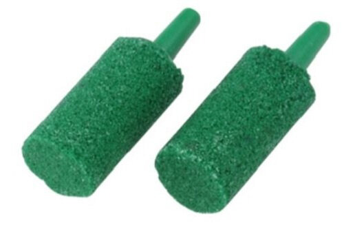 luchtstenen Aquarium cilinder 1,5 x 2,5 cm groen 2 stuks