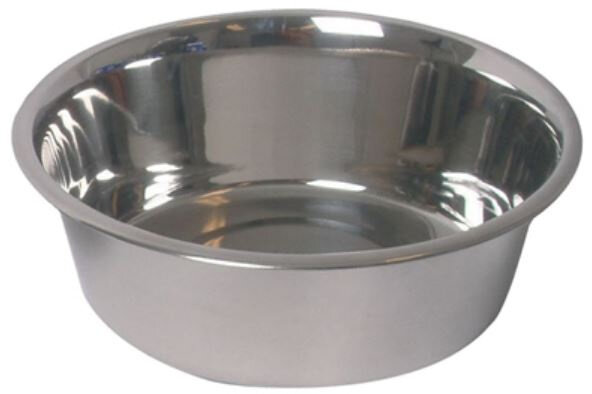 hondenvoer- en drinkbak 13 x 4,8 cm RVS zilver