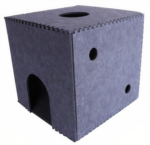 kattenhuis Milson 39,5 cm vilt donkergrijs