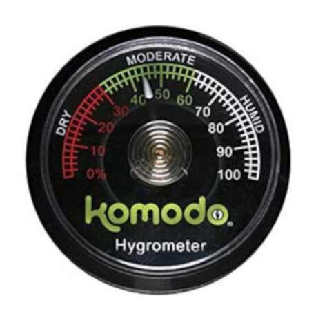 hygrometer Terrarium 12 x 9 x 2 cm zwart