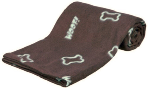 hondendeken Barney 150 x 100 cm fleece taupe/blauw
