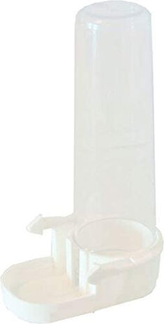 drinkfontein vogels 7 x 5,5 x 13 cm wit/transparant