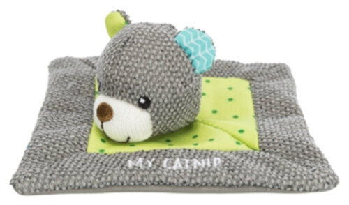 kattenkruidknuffeldoek Beer 13 cm polyester grijs