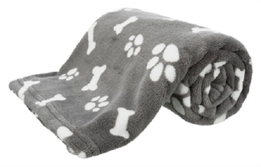 hondendeken Kenny 75 x 50 cm fleece grijs